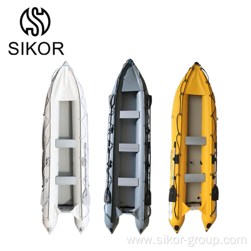 Sikor Drop Shipping Seahawk 3 Boat Set Rowing Boats Large Pvc Inflatable Kayak Fishing Boat For Outdoors